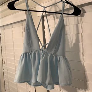 Silence + noise light blue top size XS